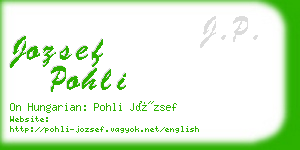 jozsef pohli business card